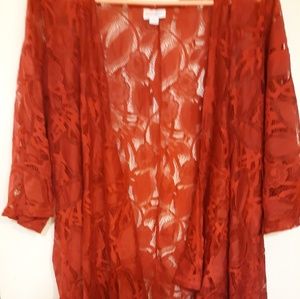 Red lace Lindsey Kimono